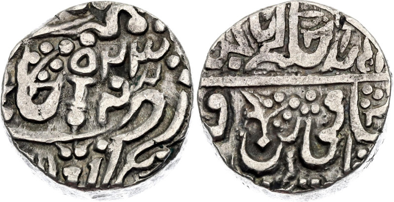 India Orchha 1 Rupee 1775 AH 1189//23
C# 82, N# 64752; Silver 10.81 g.; Vikrama...