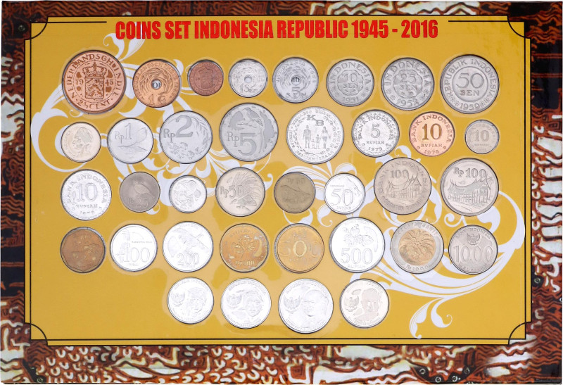 Indonesia Set of 36 Coins 1945 - 2016
Various Dates & Denominations; In the sou...