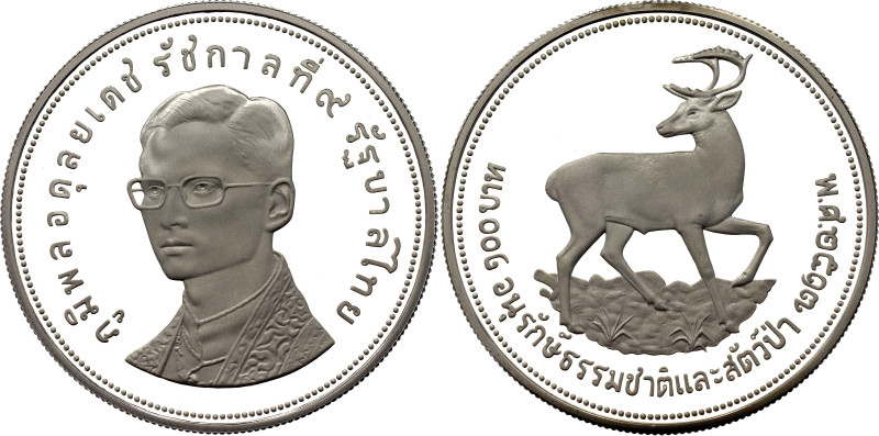 Thailand 100 Baht 1974 BE 2517
Y# 103a, N# 32163; Silver 35.31 g., Proof; Rama ...