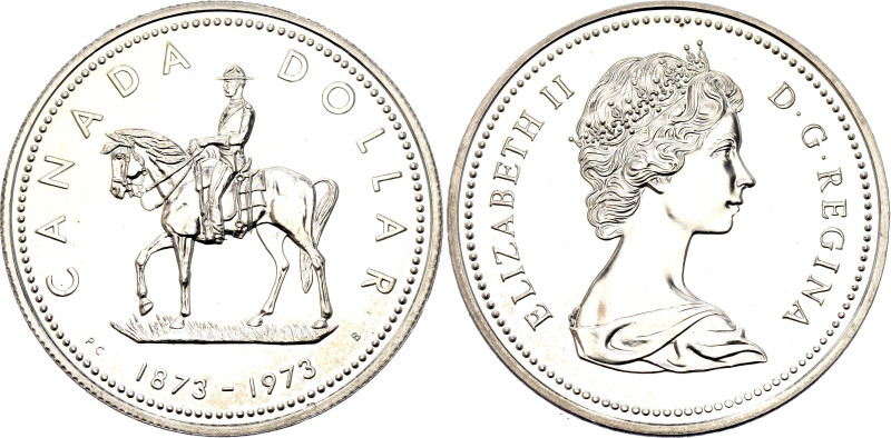 Canada 1 Dollar 1973
KM# 83, N# 19493; Silver 23.30 g.; Elizabeth II; 100th Ann...