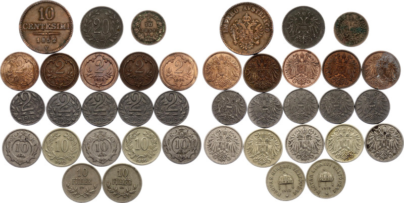 Austria Lot of 20 Coins 1852 - 1918
Various Rulers, Dates & Denominations; XF/U...