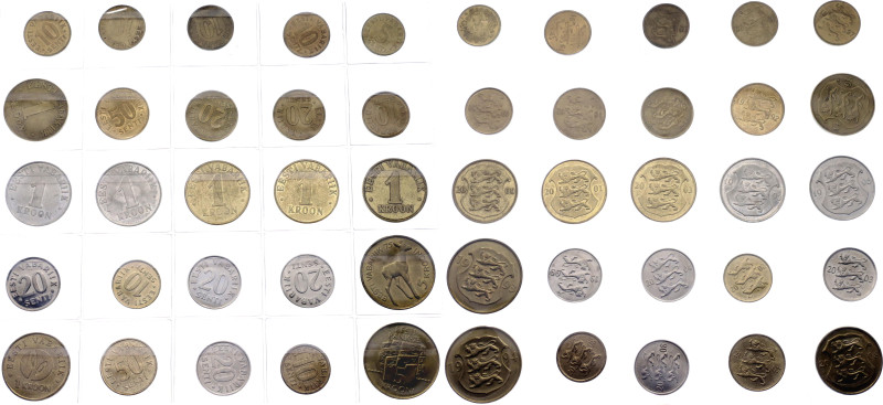 Estonia Lot of 25 Coins 1991 - 2008
Various Dates & Denominations; UNC