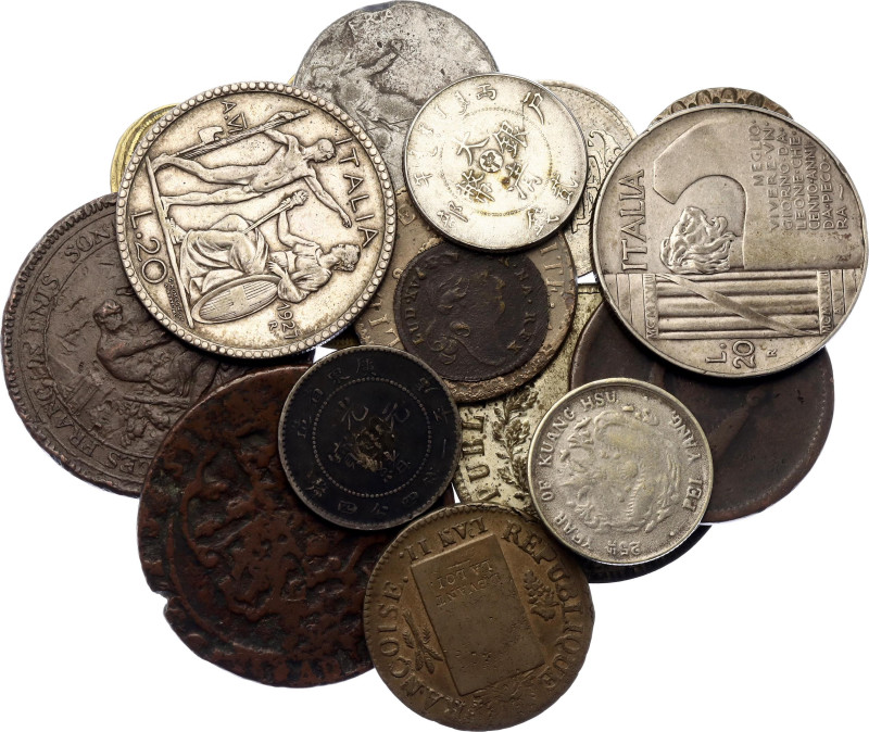 World Lot of 23 Coins 1700 - 1927
Various Composition; Lot of contemporary and ...