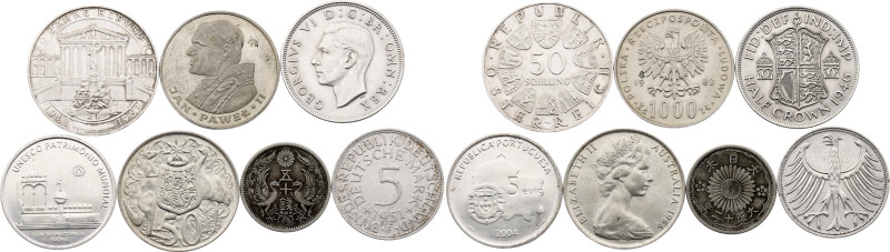 World Lot of 7 Coins 1946 - 2004
Silver., Total weight 92.05 g.; Variuos Compos...