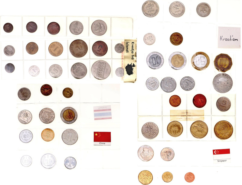 World Lot of 55 Coins 1958 - 2011
Variuos Composition; Various Dates, Denominat...