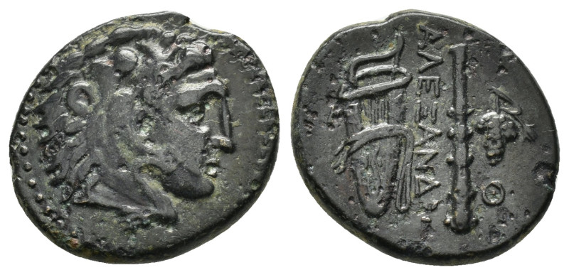 KINGS of MACEDON Alexander III the Great.(336-323 BC).Ae.

Obv : Head of Herakle...