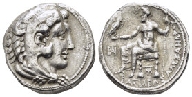 KINGS of MACEDON Alexander III the Great.(336-323 BC). Tetradrachm. Myriandros or Issos. Lifetime issue.

Obv : Head of Herakles right, wearing lion s...