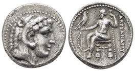 KINGS of MACEDON Alexander III the Great.(336-323 BC). Tetradrachm. Salamis. Lifetime issue.

Obv : Head of Herakles right, wearing lion skin.

Re...