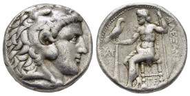 KINGS of MACEDON Alexander III the Great.(336-323 BC). Tetradrachm. Salamis.

Obv : Head of Herakles right, wearing lion skin.

Rev : AΛΕΞΑΝΔΡΟΥ....