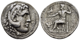 KINGS of MACEDON Alexander III the Great.(336-323). Tetradrachm. Rhodes.

Obv : Head of Herakles right, wearing lion skin.

Rev : ΣTAΣIΩN / AΛEΞANΔPOY...