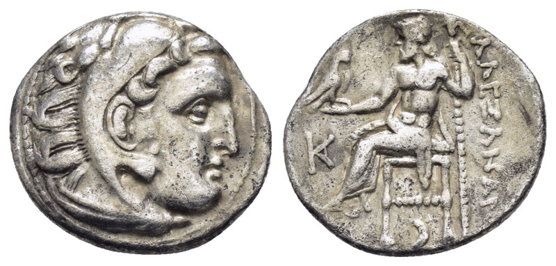 KINGS of MACEDON Alexander III the Great.(336-323 BC).Kolophon.Drachm.

Obv : He...