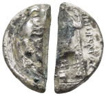 KINGS of MACEDON.Philip III.(323-317).Tetradrachm Cut Fragment.

Condition : Good very fine.

Weight : 6.31 gr
Diameter : 13 mm