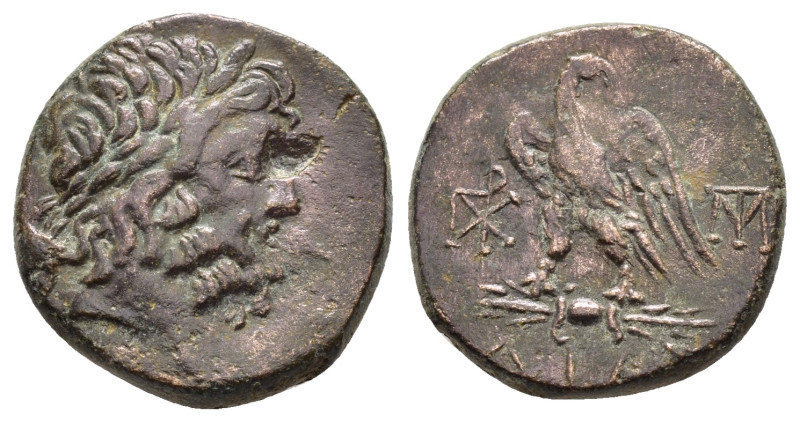 BITHYNIA. Dia.(Circa 85-65 BC).Ae.

Obv : Laureate head of Zeus to right.

Rev :...