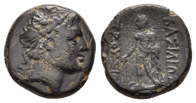 KINGS of BITHYNIA.Prusias II.(182-149 BC).Ae.

Obv : Head right, wearing winged ...