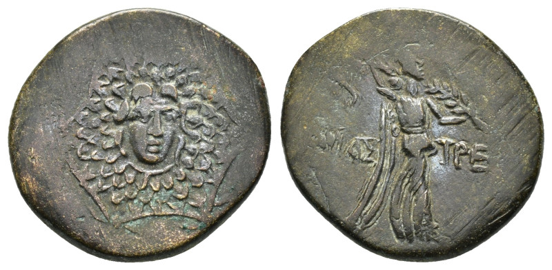 PAPHLAGONIA.Amastris.(Circa 85-65 BC). Ae.

Obv : Aegis with Gorgon's head at ce...