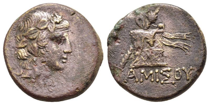 PONTOS. Amisos. Time of Mithradates VI.(Circa 105-90 or 90-85 BC). Ae.

Obv : He...