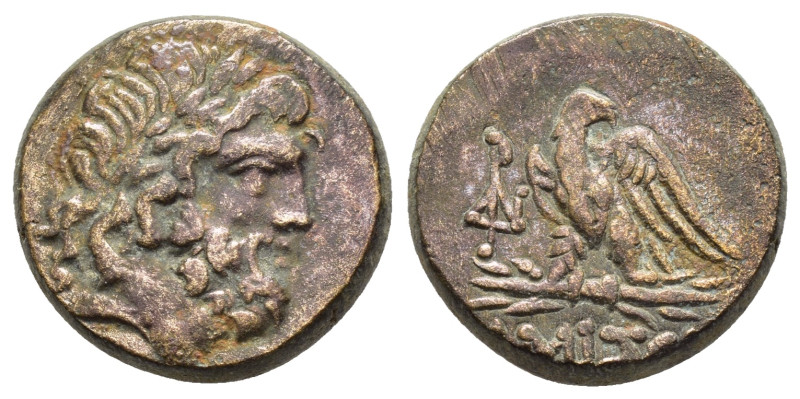 PONTOS.Amisos.(100-85 BC).Ae.

Obv : Laureate head of Zeus right.

Rev : AMIΣOY....