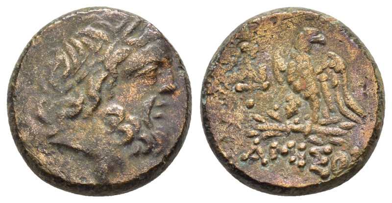 PONTOS.Amisos.(100-85 BC).Ae.

Obv : Laureate head of Zeus right.

Rev : AMIΣOY....