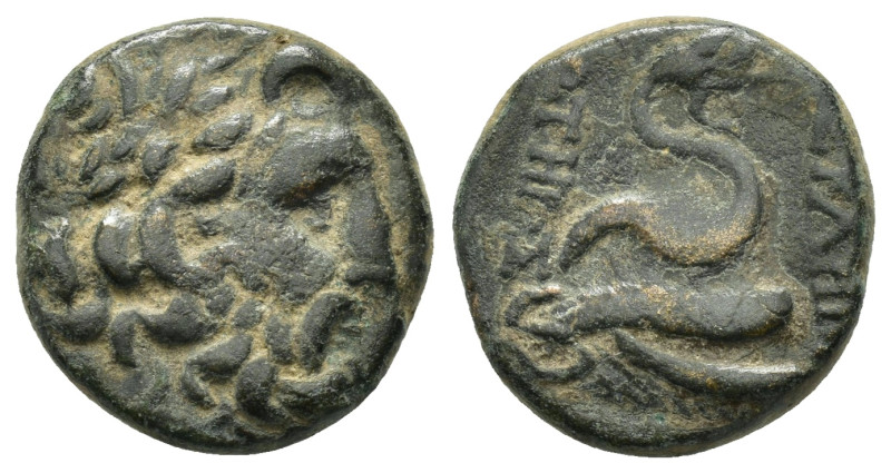 MYSIA.Pergamon.(Circa 133-27 BC). Ae.

Obv : Laureate head of Asklepios to right...