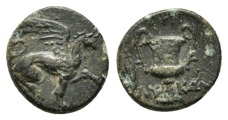 IONIA.Teos.(Circa 320-294 BC).Ae.

Obv : Griffin seated right, forepaw raised.

...