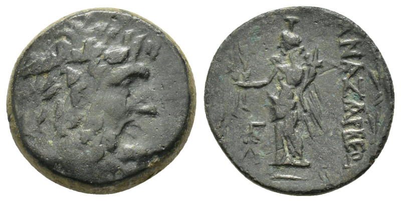 CILICIA. Anazarbos (Circa 1st century BC).Ae.

Obv : Laureate head of Zeus right...