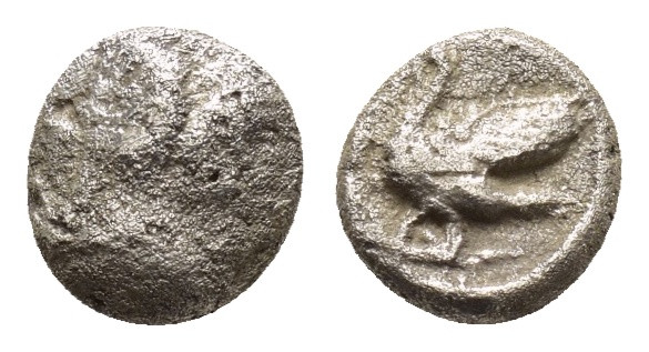 CILICIA. Mallos.(Circa 385-333 BC). Obol.

Obv : Astragalos.

Rev : Swan standin...