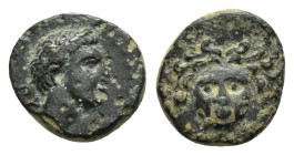 CILICIA.Mallos.(Circa 400-300 BC).Ae.

Obv : Wreathed head of Pyramos right, ΠV to upper right.

Rev : Facing gorgoneion.
SNG Levante 172; SNG France ...