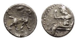 CILICIA.Uncertain.(4th century BC).Obol.

Condition : Good very fine.

Weight : 0.30 gr
Diameter : 6 mm