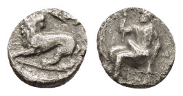 CILICIA.Uncertain.(4th century BC).Obol.

Condition : Good very fine.

Weight : 0.33 gr
Diameter : 7 mm