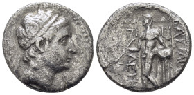 SELEUKID KINGS of SYRIA.Seleukos II Kallinikos (246-225 BC). Tetradrachm. Uncertain.

Obv : Diademed head right.

Rev : ΒΑΣΙΛΕΩΣ / ΣΕΛΕΥΚΟΥ.
Apol...
