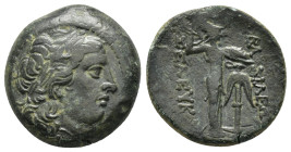 SELEUKID KINGS of SYRIA. Seleukos I Nikator. (312-281 BC). Æ (22mm, 8.13 g, 1h). Antioch on the Orontes.Ae. 

Obv : Laureate head of Apollo right.

Re...