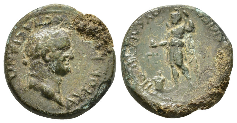 LYDIA. Sardes. Vespasian (69-79). Ae.

Obv : AVTOK KAIC OVЄCΠACIANΩ.
Laureate he...