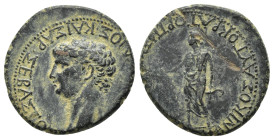 KOINON of LYCIA.Claudius.(41-54).Ae.

Obv : ΤΙΒΕΡΙΟΣ ΚΛΑΥΔΙΟΣ ΚΑΙΣΑΡ ΣΕΒΑΣΤΟΣ.
Bare head of Claudius, left.

Rev : ΠΑΤΗΡ ΠΑΤΡΙΔΟΣ ΓΕΡΜΑΝΙΚΟΣ ΑΥΤΟ...