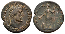 PISIDIA. Antioch. Antoninus Pius (138-161). Ae.

Obv : ANTONINVS AVG PIVS P P TR P COS IIII.
Laureate head right.

Rev : GENIO COLONIE ANTIOCH.
Genius...