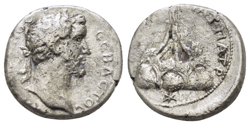 CAPPADOCIA. Caesarea. Antoninus Pius.(138–161). Didrachm.

Obv : ANTONEINOC CEBA...