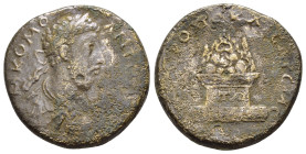 CAPPADOCIA. Caesarea. Commodus (177-192). Ae. 

Obv : Μ ΚΟΜΟ ΑΝΤωΝΙΝΟ.
Laureate, draped and cuirassed bust right.

Rev : ΜΗΤΡΟΠΟ ΚΑΙСΑΡЄΙΑС.
Mt. Argai...