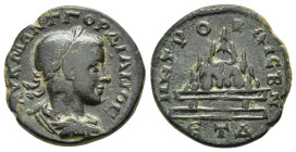 CAPPADOCIA. Caesarea. Gordian III.(238-244). Ae.

Obv : AV K M ANT ΓOΡΔIANOC.
Laureate and draped bust right.

Rev : MHTPO KAIC B N.
Agalma of Mount A...