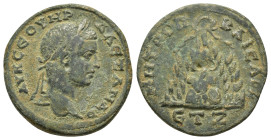 CAPPADOCIA. Caesarea. Severus Alexander.(222-235) Ae.

Obv : ΑΥ Κ ϹƐΟΥΗΡΟϹ ΑΛƐΞΑΝΔΡ.
Laureate, draped and cuirassed bust right.

Rev : ΜΗΤΡΟΠΟ ΚΑΙϹΑΡ ...