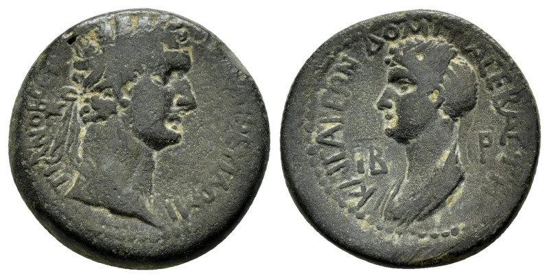 CILICIA. Anazarbos. Domitian (81-96). Ae.

Obv : AYTO KAI ΘΕ YI ΔOMITIANOC CE ΓE...