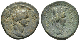 CILICIA. Anazarbus. Domitian( 81-96).Ae. 

Obv : ΑΥΤΟ ΚΑΙ ΘΕ ΥΙΟ ΔΟΜΙΤΙΑΝΟΣ ΣΕ ΓΕΡ.
Laureate head of Domitian to right.

Rev. ΚΑΙΣΑΡΕΩΝ ΠΡ ΑΝΑΖΑΡΒΩY /...