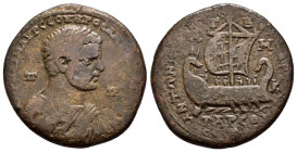 CILICIA. Tarsos. Caracalla (198-217). Ae.

Obv : AVT KAI M AVP CЄOVHPOC ANTΩNEINOC CЄB / Π Π.
Draped bust right, wearing crown of demiourgus.

Rev : A...