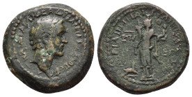 CILICIA.Aegeae.Antoninus Pius (138-161). Ae.

Obv : ΑΥΤ ΚΑΙϹ Τ ΑΙΛΙΟϹ ΑΔΡΙ ΑΝΤωΝΕΙΝΟϹ.
Laureate(?) head of Antoninus Pius, right.

Rev : ΑΔΡΙΑΝΩΝ ΑΙΓΕ...
