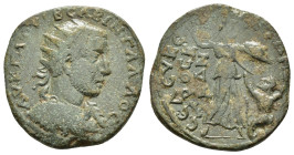 CILICIA.Seleucia ad Calycadnus.Gallienus.(253-268).Ae.

Obv : AY K Π ΛΚ ΓΑΛΛΙΗΝOC.
Laureate, draped and cuirassed bustto right.

Rev : CEΛΕVKEΩΝ TΩ Π ...