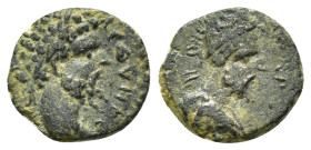 MESOPOTAMIA. Edessa. Septimius Severus with King Abgar VIII (193-211). Ae.

Obv : AVT KA CЄOVHPOC.
Laureate head of Septimius Severus right.

Rev : ΒΑ...