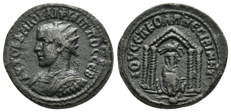 MESOPOTAMIA. Nisibis. Philip II (247-249). Ae.

Obv : AYTOK K M IOYΛI ΦIΛIΠΠOC C...