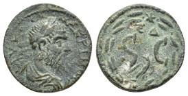SYRIA. Seleucis and Pieria. Antioch. Macrinus.(217-218). Ae.

Obv : AVT K M O CE MAKPINOC.
Laureate, draped, and cuirassed bust right, seen from behin...