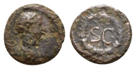 SYRIA. Seleucis and Pieria. Antioch. Trajan (98-117). Ae.

Obv : Laureate and draped bust right.

Rev : Large S C within wreath.
RPC 3681.

Condition ...