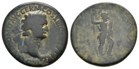 DOMITIAN (81-96).Rome.Dupondius.

Obv : IMP CAES DOMIT AVG GERM COS XVI CENS PER P P.
Radiate head right.

Rev : VIRTVTI AVGVSTI / S C.
Virtus standin...
