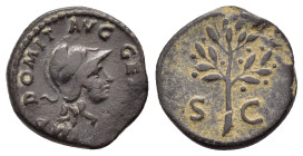 DOMITIAN (81-96).Rome.Quadrans.

Obv : IMP DOMIT AVG GERM.
Helmeted and draped bust of Minerva right.

Rev : S C.
Olive branch.
RIC II 241.

...