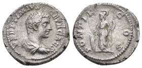 GETA (Caesar, 198-209).Rome.Denarius.

Condition : Good very fine.

Weight : 3.45 gr
Diameter : 20 mm